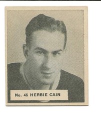 1936-37 World Wide Gum V356 #46 Herbie CAIN Montreal MAROONS
