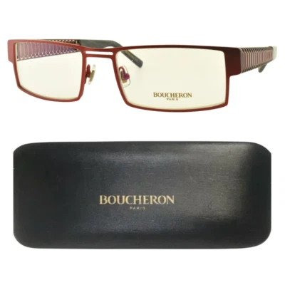 ¡¡NUEVO!! Marco óptico para hombre BOUCHERON BEO 100.03 55-19-145 borde completo rectangular rojo Foto 1 de 4