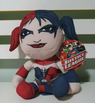 HARLEY QUINN PLUSH TOY DC COMICS JUSTICE LEAGUE  SOFT TOY ABOUT 18CM SEATED! - image 1 of 2