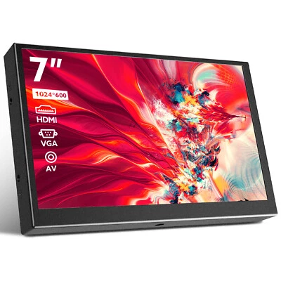 7 Zoll Gaming Monitor HDMI/VGA /AV Video CCTV-Systeme Auto Rücksicht Bildschirm - Bild 1 von 4