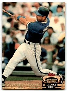 1992 STADIUM CLUB GEORGE BRETT KANSAS CITY ROYALS #609