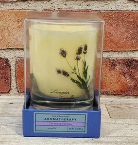 Lavender Vanilla Bath & Body Works Aromatherapy 10oz 1 Wick Candle - Picture 1 of 4