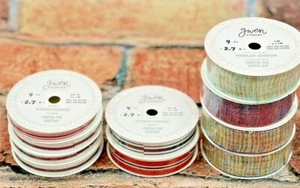 Lotto Gwen Studios 1", 5/8", 3/8" nastro a righe taffy e nastro di tela colorato - Foto 1 di 11