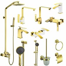 Dusch Armatur Gold Bad Armatur Badezimmer Wasserhahn Mischbatterie Duschsystem  
