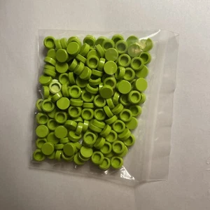 new genuine LEGO 1X1 LIME 100 Tiles Round Smooth Dots Art Mosaic - Picture 1 of 1