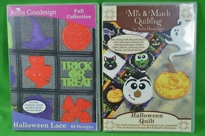 2 Anita Goodesign CD Halloween Spitze & Quilt Mix & Match Quilting Collection, Neu - Bild 1 von 3