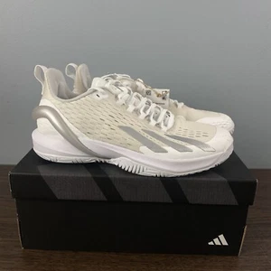 Adidas Adizero Cybersonic Tennis Shoes White Silver IG9516 Woman’s Sz 8 *used - Picture 1 of 11