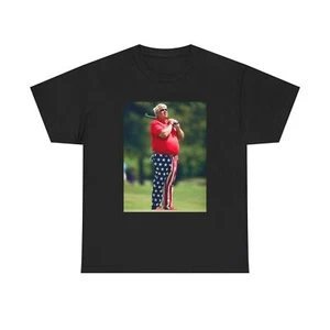John Daly Tshirt Golf American Flag Masters Tiger woods Unisex Heavy Cotton Tee - Picture 1 of 9