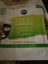 2* Nivea Urban Skin In Tessuto Maschera Viso Detox Max