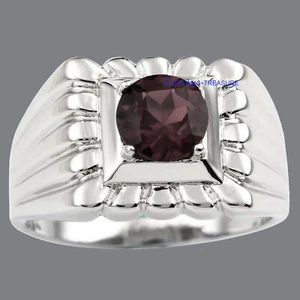 Natural Smoky Quartz Gemstone with 925 Sterling Silver Ring for Men's #4490 - Picture 1 of 4