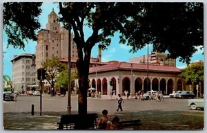 Postal de San Petersburgo Florida años 50 oficina de correos al aire libre centro negocios  - Imagen 1 de 2
