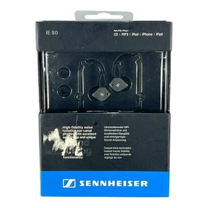 Auriculares intrauditivos Sennheiser IE 80 de alta fidelidad con cable negros nuevos sellados - Imagen 1 de 8
