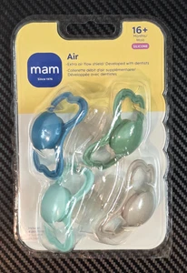 MAM Air Pacifier Extra Air Flow Shield Silicon 4 Count 16+ Months - Picture 1 of 6
