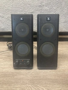 Logitech S-0264A 2.0 Channel 3.5mm Jack 80mA Loud Speakers 10" Black Used - Picture 1 of 8