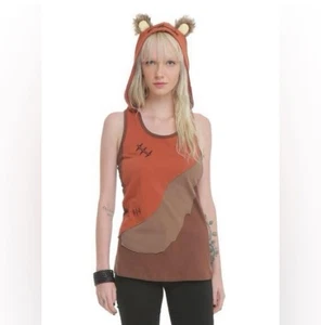 Star Wars Ewok Mädchen Tanktop mit Kapuze Medium Halloween Kostüm Neu mit Etikett heißes Thema - Bild 1 von 16