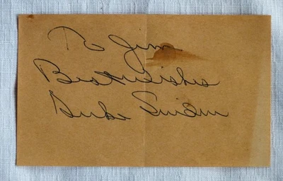 duke snider autographed paper - Image 1 of 2