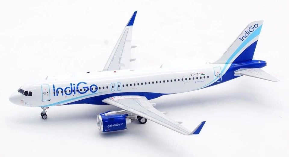Indigo Airbus A320-271N VT-IZZ со стойкой масштаб 1:200 Inflight200 IF3206E1123 - Изображение 1 из 1
