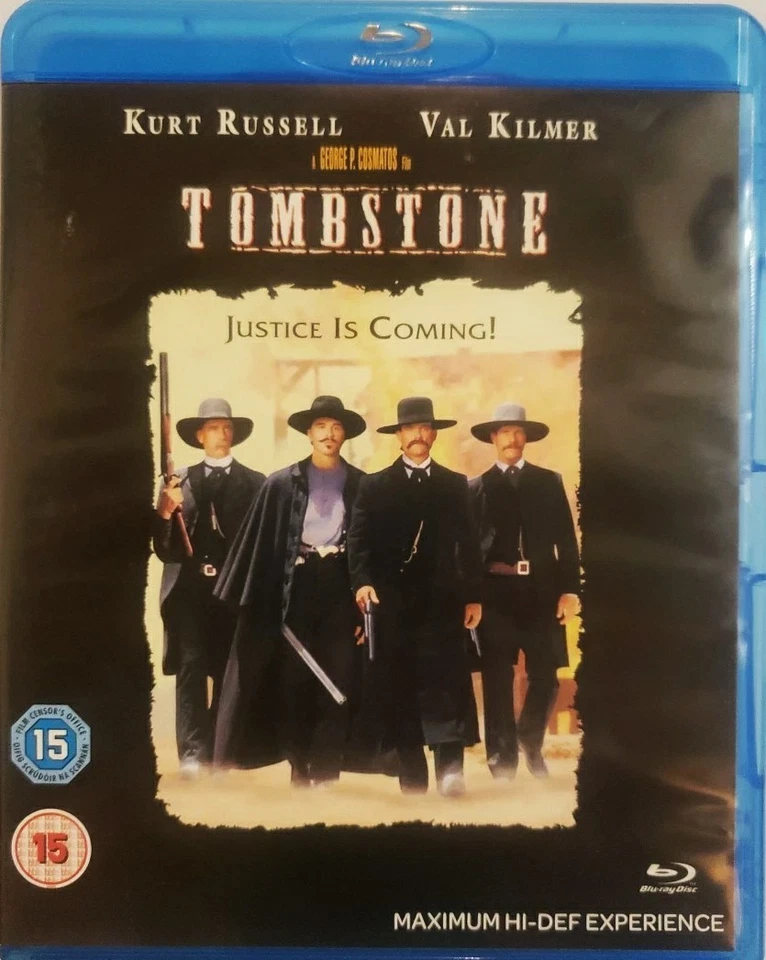 Tombstone BLU RAY Kurt Russell, Val Kilmer, Bill Paxton, Sam Elliott UK SELLER - Image 1 of 2