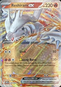 Pokemon TCG Reshiram ex 020/086 SV: White Flare Double Rare - Bild 1 von 1