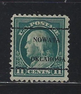 Precancels - OK - Nowata - 511-L3 TS - 11¢ p11 Franklin - $10 type - Picture 1 of 2