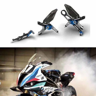 Kit de reposapiés ajustable trasero para BMW S1000RR M1000RR 2019-2024 Foto 1 de 4