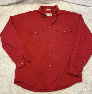 Vintage Anchor Blue Red- Button Down Shirt Men’s Large 100% Cotton - Picture 1 of 8