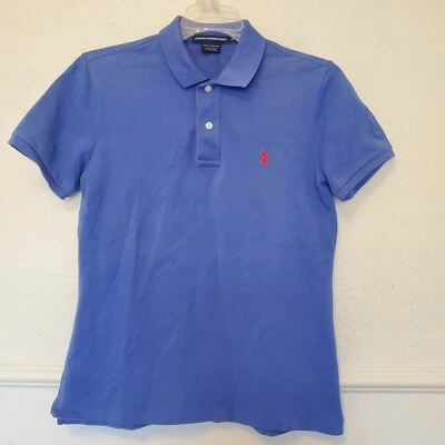 Ralph Lauren Golf Mens Polo Shirt Blue Logo Emb Size M Fits S Del Mar Country  - Image 1 of 4