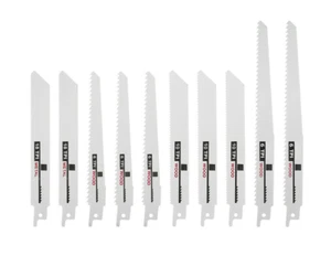 SET LAMA LAME SEGA SEGHETTO A GATTUCCIO RICAMBIO FERRO METALLO LEGNO 10 PZ STA - Imagen 1 de 1