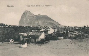 Antique Real Photo Gibraltar The Rock from La Pedrera POSTCARD - UNUSED - Imagen 1 de 2