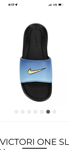 Slides Nike Uomo Taglia 12 Blu Chiaro Bianco Victory One
