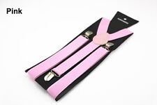 Men Unisex Elastic Clip-on Solid Y-Shape Adjustable Stretch Brace Suspender