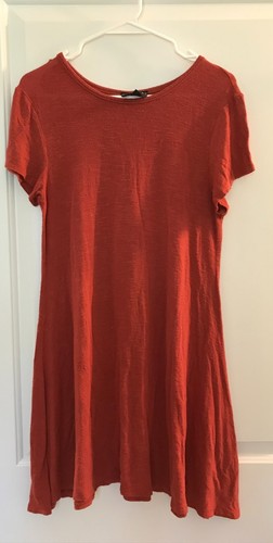 UNDERCOVER Abito donna discreto PICCOLO misto rayon arancione manica corta