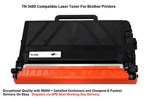 4pk Compatible Toner Brother TN3480 HL-L5000D HL-L5100DN HL-L5200DW L6400DW - Picture 1 of 1