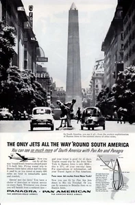 Vintage print ad 1960 Panagra Pan Am Airlines Buenos Aires Modern Sophistication - Picture 1 of 2