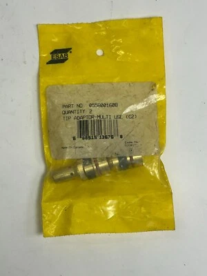 Adaptador de punta de contacto ESAB 0558001608 para pistola Gunmaster 250A MIG (lote de 2) Foto 1 de 3