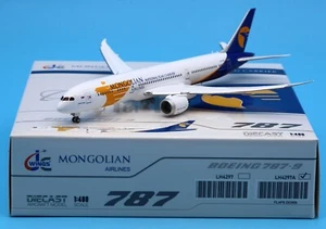 Modelo de avión fundido a presión JC Wings 1:400 MIAT Mongolian B787-9 JU-1789 aletas hacia abajo - Imagen 1 de 13