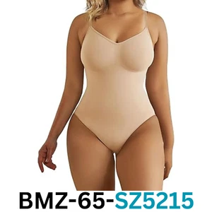 SHAPERX Shapewear Bodysuit Tummy Control Sculpting Bodyshaper Beige S/M/2XL/3XL - Picture 1 of 6