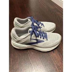 Brooks Women's Adrenaline GTS 22 Shoes, Alloy/Blue/Green, 7.5 - Picture 1 of 7