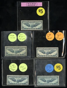 US Stamps # C24 MNH VF Airmail Lot Of 5 - Picture 1 of 1