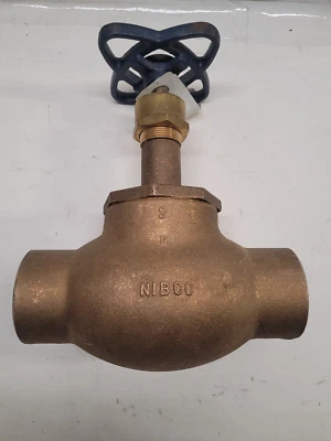 NIBCO S-211-Y 125 SWP 200 CWP Cast Bronze Solder/Goble VALVE 2" - Image 1 of 4