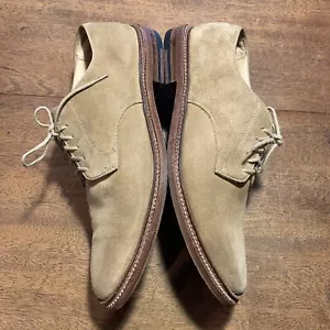Alden USA 293327 Unlined Vamp Plain Toe Blucher Barrie Goodyear TAN Suede 8 B/D - Picture 1 of 24