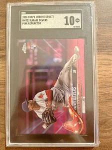 2018 Topps Chrome Rafael Devers Pink Refractor Rookie SGC 10 Boston Red Sox GEM