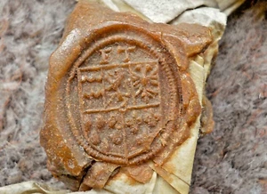 1612 17th century Vellum Deed Document Indenture nice wax seal Calligraphy Essex - Picture 1 of 9