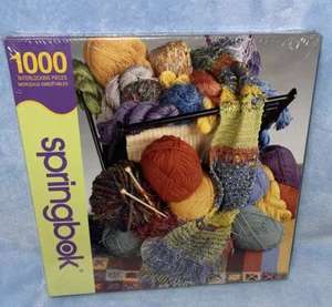 Springbok Knitters Stash Jigsaw Puzzle 1000 Piece, New Sealed, 24” X 30” - Picture 1 of 6