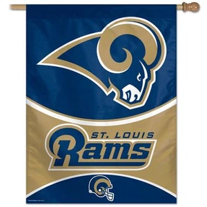NUEVO $25 Bandera Vertical Bandera Vertical St. Louis Rams Wincraft NFL 27x37 ENVÍO GRATUITO - Imagen 1 de 4