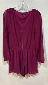 Pantalones cortos de gasa LS Express para mujer con cremallera frontal marrón talla M - Imagen 1 de 12