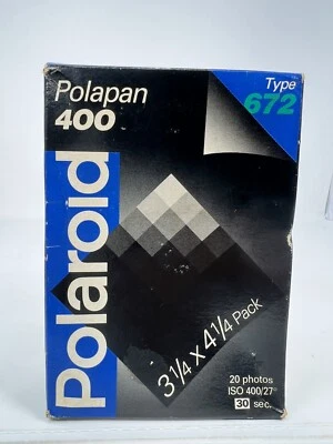 Polaroid Polapan 400 Type 672 B&W Instant Confezione 2 Pellicola 20 Foto Scad. 11/98 Sigillata - Immagine 1 di 4