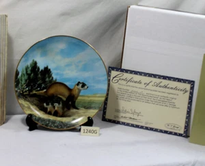 1990 W. S. GEORGE PLATE ~THE BLACK FOOOTED FRETTCHEN~7TH IN "LAST OF THEIR KIND" COA - Bild 1 von 14