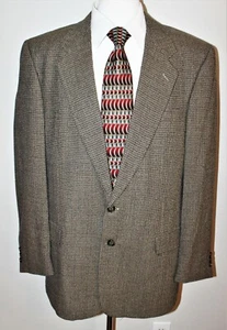 Louis Roth Men’s Size 42 L Brown/Beige Geometric 2 Button Blazer Wool - Picture 1 of 9