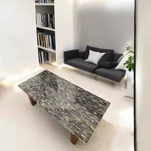 24"x48" Unique Natural Stone Craftsmanship Handcrafted Tiger Eye Dining Table - Picture 1 of 6